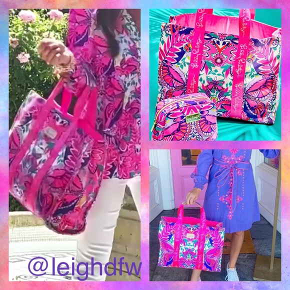 Lilly Pulitzer Handbags - Lilly Pulitzer GWP Logo Tote & Cosmetic Pouch